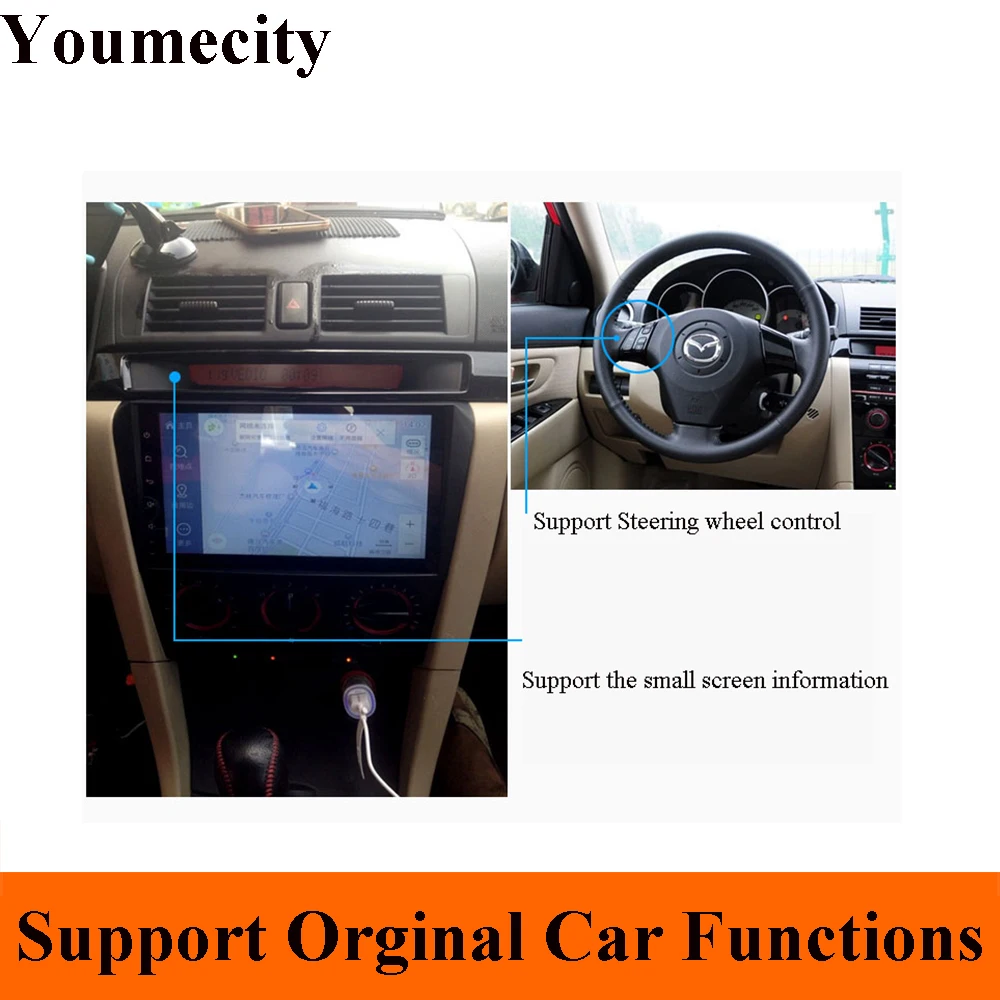 Восьмиядерный автомобильный dvd-плеер для Mazda 3 2005 2006 2007 2008 Android 9,0 2GRAM 32GROM радио gps Навигация BT wifi карта wifi Navitel