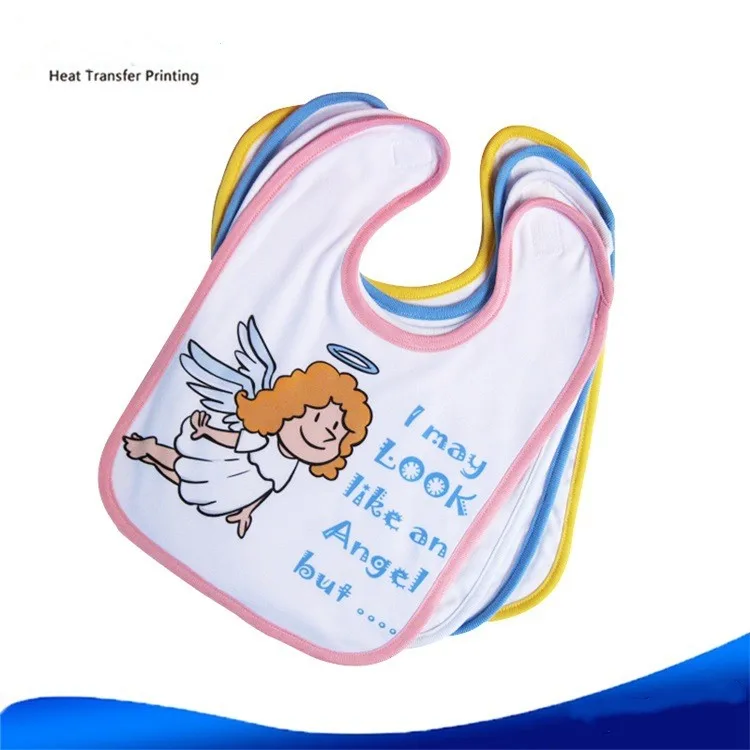 New sublimation blank Children's bib polyester towel saliva bib blank personalized consumables 10pcs/lot wholesale