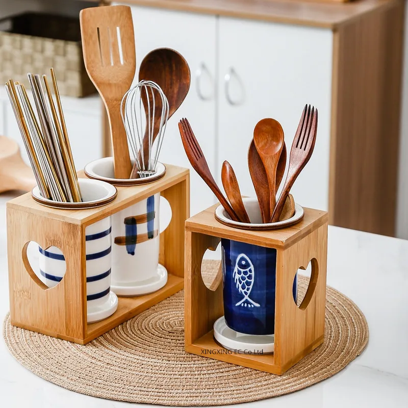 Японский Стиль полосатый сахарница Керамика набор горшочков бытовой солонка