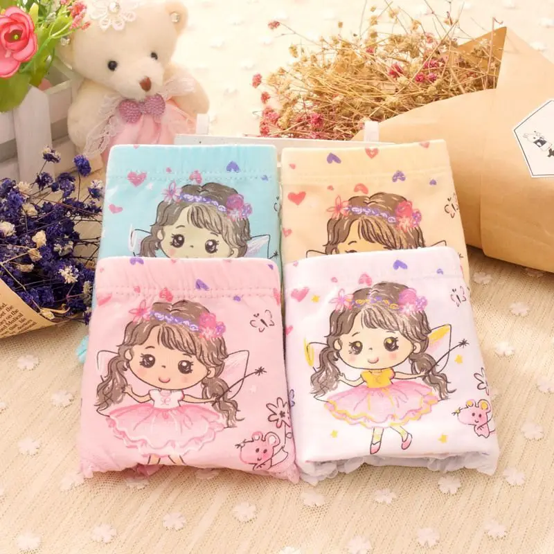 3 шт./лот детская одежда с рисунком из мультфильма нижнее белье трусы для девочек