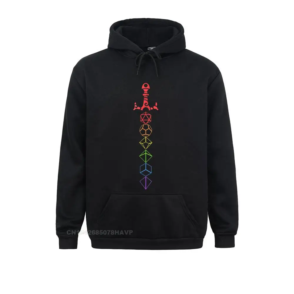 

Nerdy Dice Set Collector Sword LGBT Pride D20 Hoodie Sweatshirts Long Sleeve New Youth Print Hoodies Printed Sportswears
