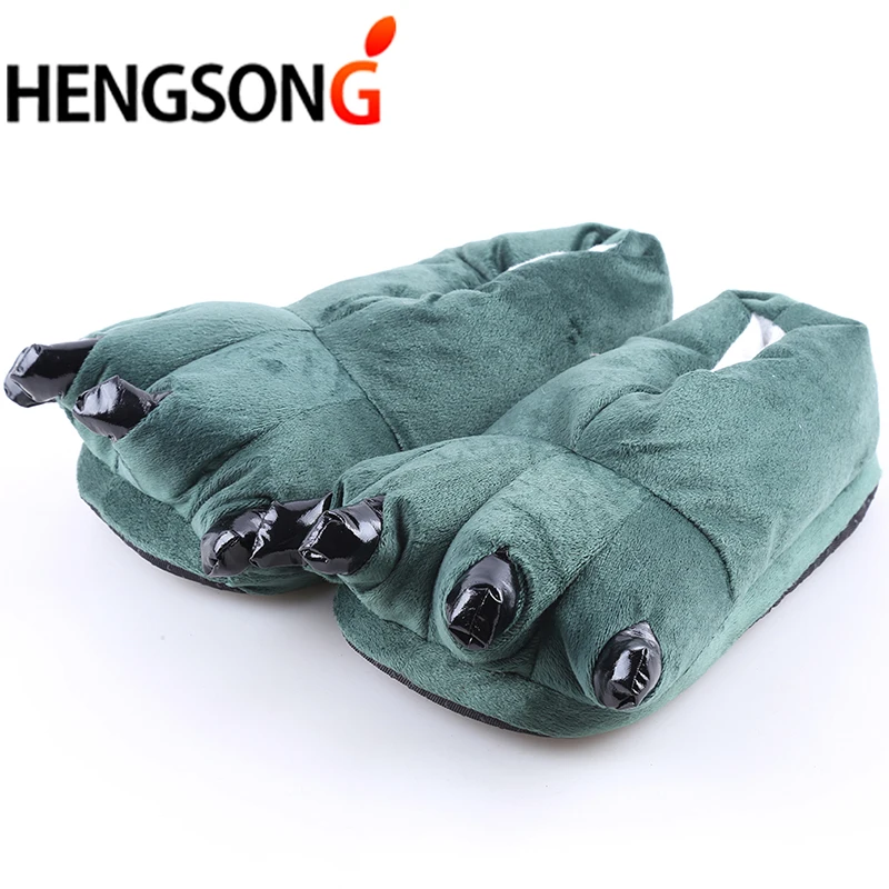 HENGSONG/забавные женские и мужские тапочки плюшевые домашние с рисунком ног