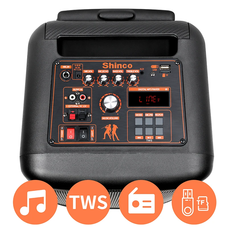 Портативная Беспроводная колонка-тележка с подсветильник кой стереосабвуфер TWS