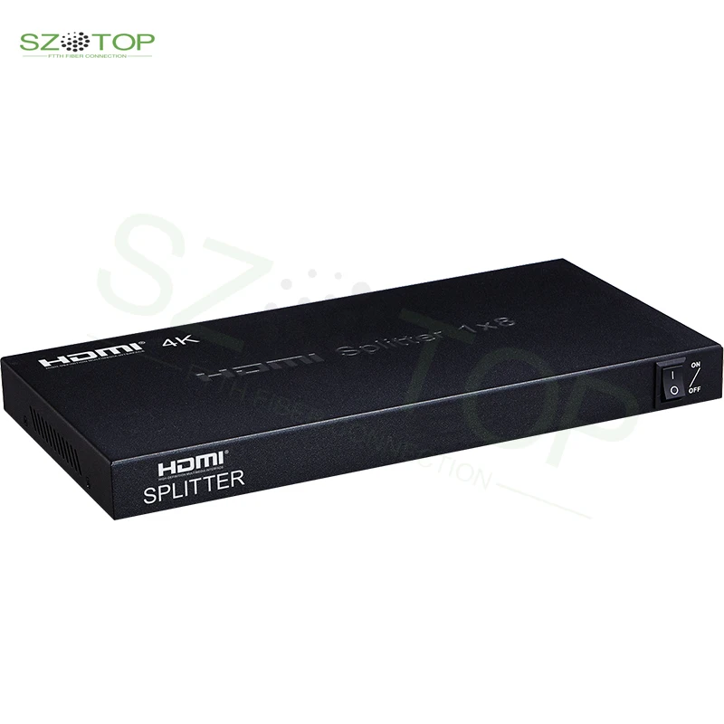 

Разделитель HDMI 1x8 V1.4 4K Коммутатор HDMI-совместимый Разделитель 1 в 8 выход Поддержка 3D 4k * 2k @ 30 Гц AWG26 HDMI кабель для ТВ-приставки