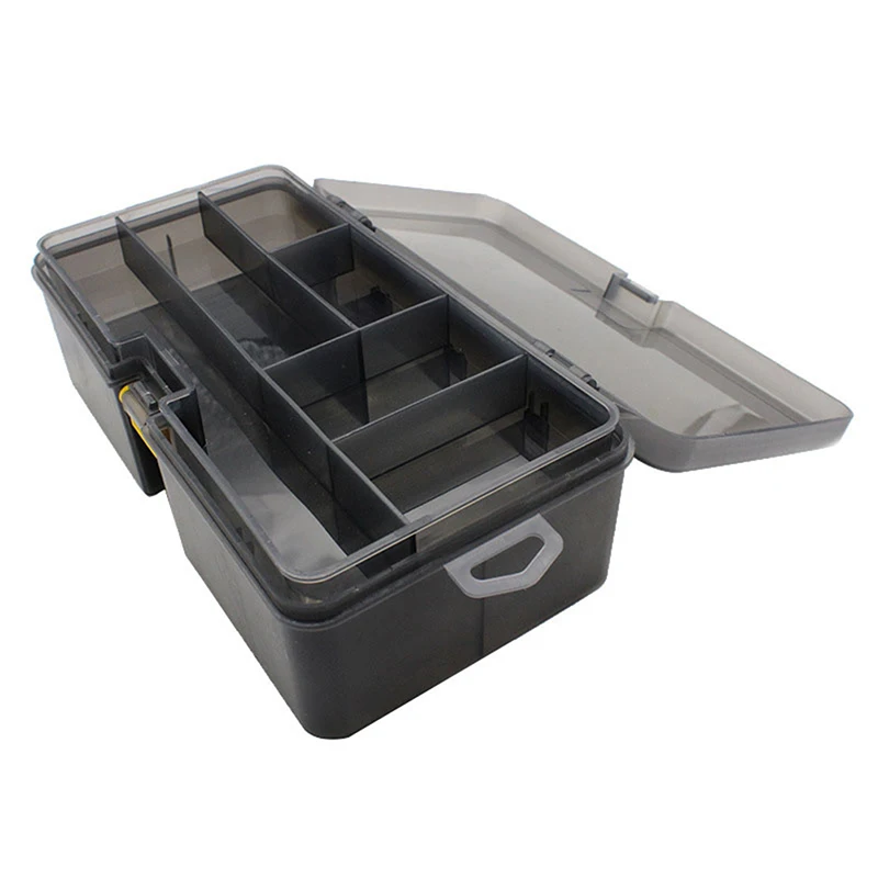 

Waterproof Plastic Double-layer Fishing Tackle Bait Hook Bait Box Storage Box Bait Double-layer Waterproof Plastic Box