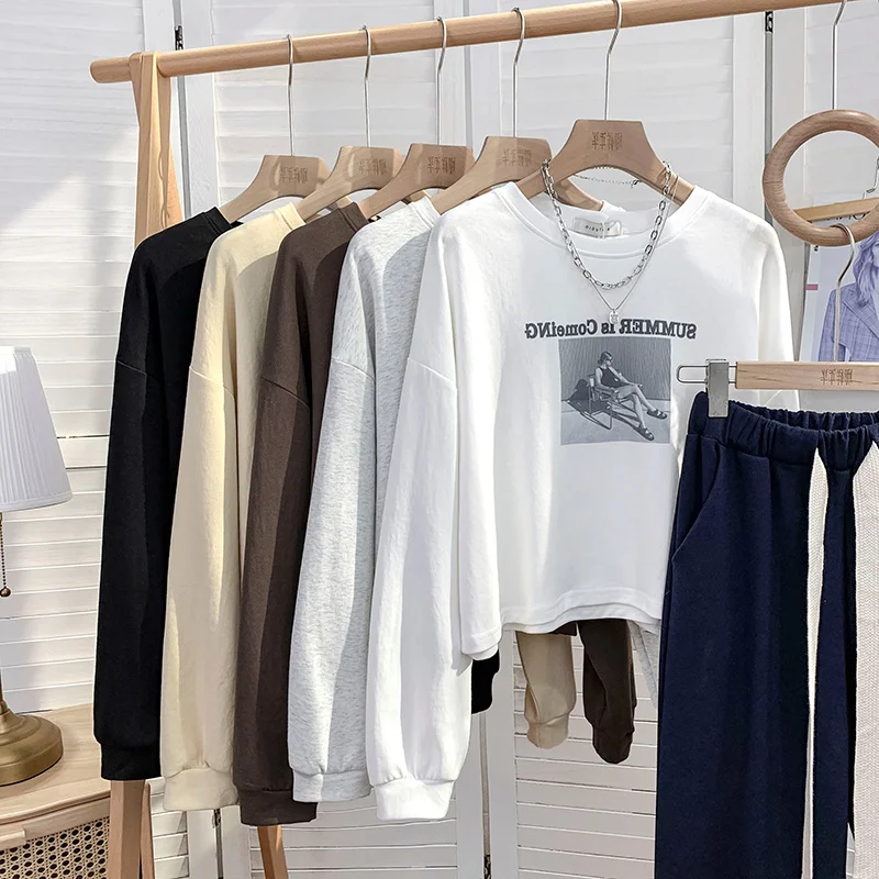 

Short Sweater Women's Fashionable Ins Early Autumn Thin Type Loose Korean Style Student High Waist Slimming