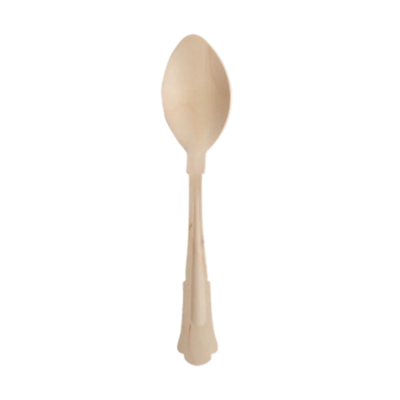 Деревянные Одноразовые столовые приборы вилки ложки деревянная десертная ложка