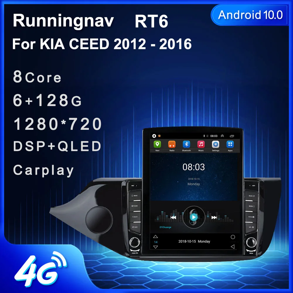 Runningnav для KIA CEED 2012 - 2016 Tesla Тип Android автомобильное радио мультимедийный видеоплеер