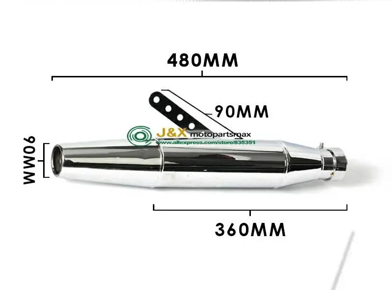 

45/64mm Universal Motorcycle Exhaust Pipe Antiqued Vintage Fashion Muffler For Harley Davidson Triumph Pit bike Escape