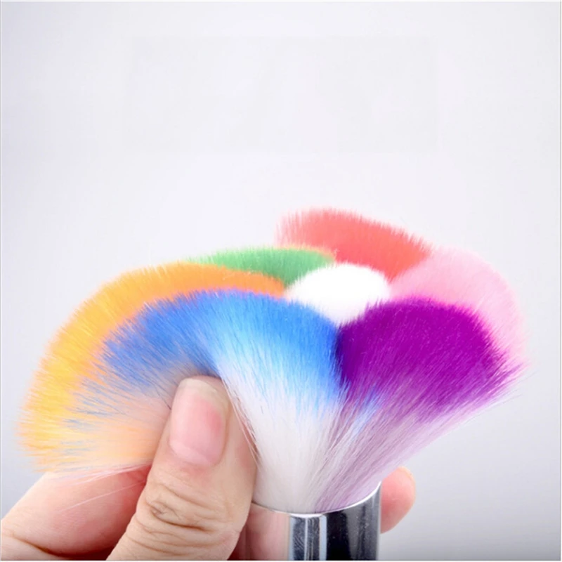 Металлические стразы ручка кисти для макияжа кисть румян радужные волосы ногтей
