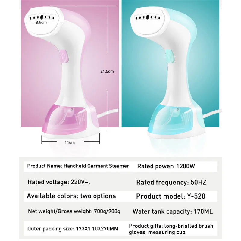 

1200W Domestic Garment Cleaner Handheld Garment Steamer Iron Steam Hanging Ironing Machine Steam Ironing Clothes Generator