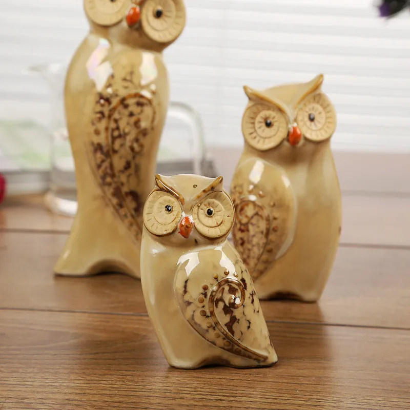 3 шт./компл. семейные фигурки совы миниатюрные красивые узоры креативные животные