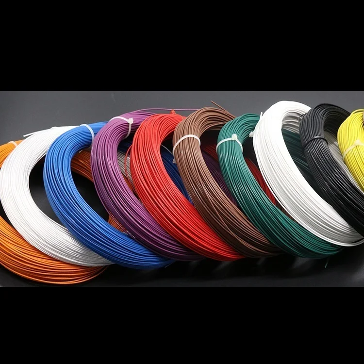 

Sq10mm PTFE Silver Plated Wire OD 5.5mm Insulated High Temperature Soft Electron Cable OFC Copper DIY Headphone Single Line