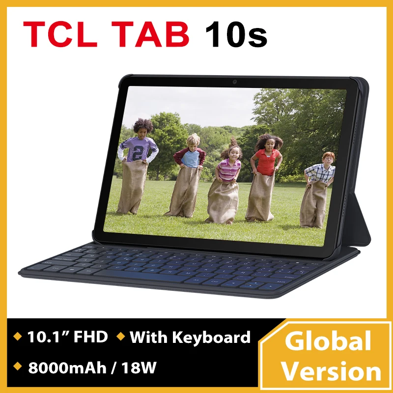 

Планшет глобальная версия TCL TAB 10S с клавиатурой, 10,1 дюйма, FHD, IPS, 8000 мАч, 3 Гб/32 ГБ, MT8768E, Wi-Fi, 8 Мп, 5 МП, Android 10, 1, TF-карта для офиса