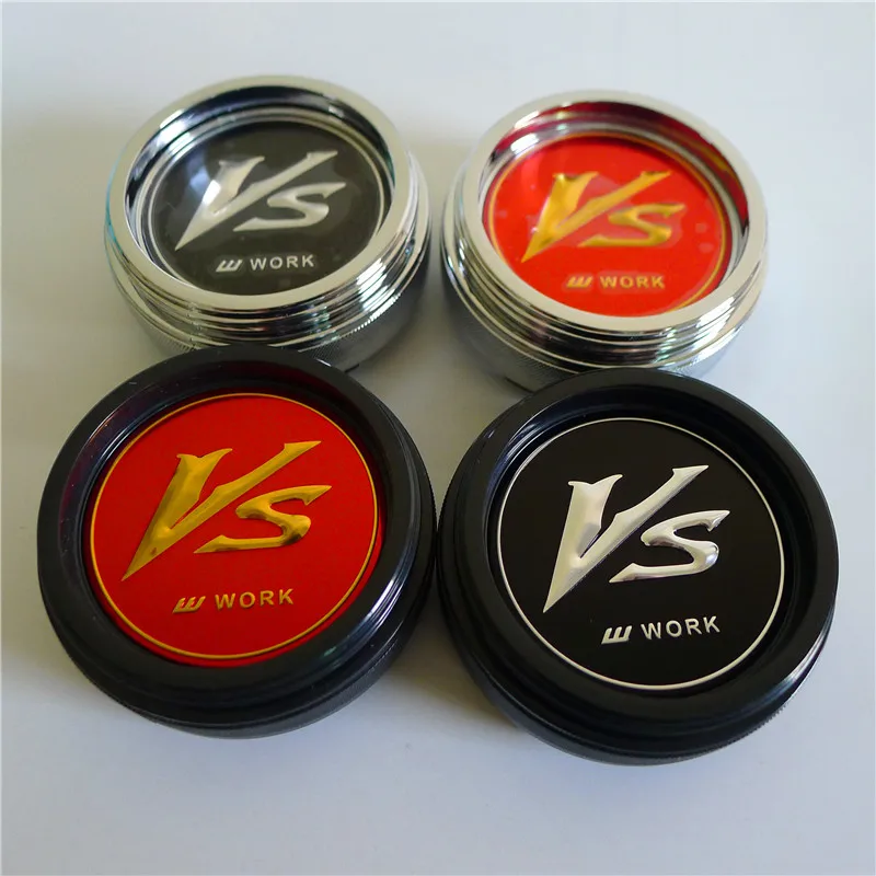 

4pcs 60mm For VS W WORK Car Wheel Center Hub Emblem Badge Cap Cover 45mm Stickers Auto Styling Accessories