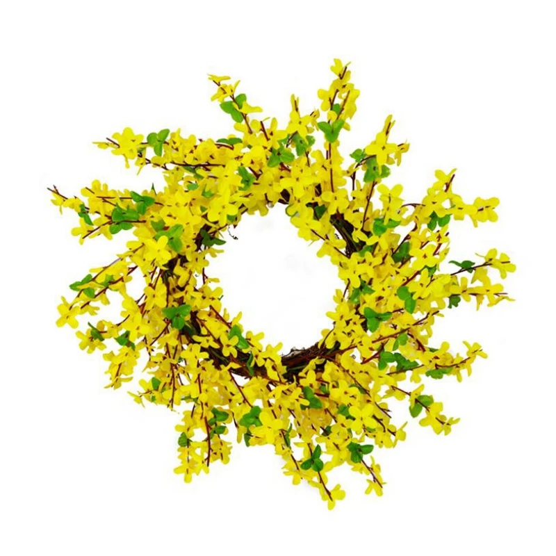 

Door Wall Hanging Decoration Wreath Fake Flower Arch Front Hanging Decor - Winter Jasminum Garland 49cm