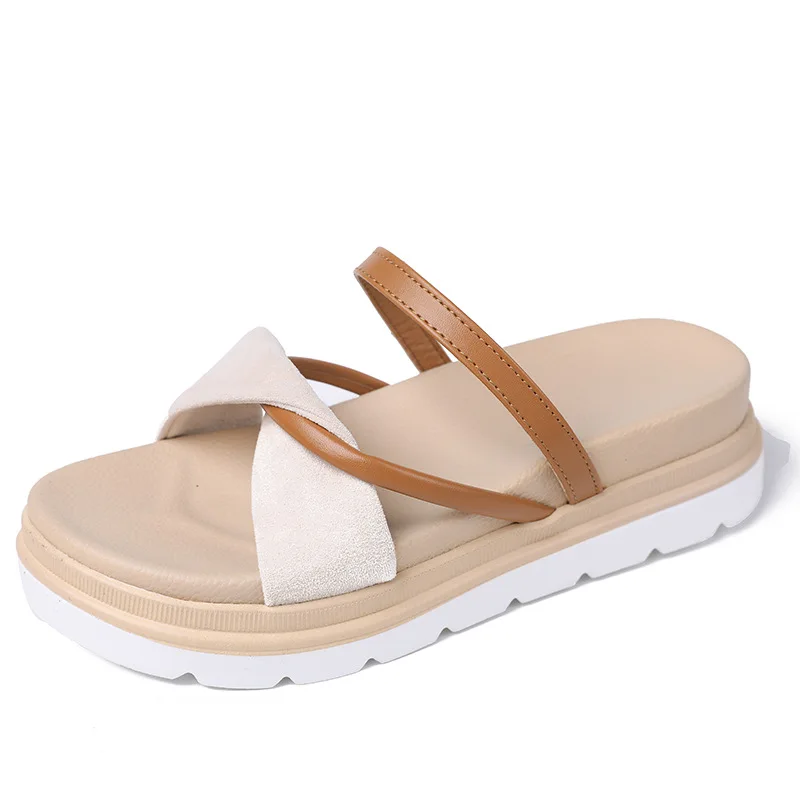 

Platform Slippers Wedges Shoes For Women 2021 Summer Fashion Woman Slippers Casual Ladies Slides Platform Shoes Chaussure Femme