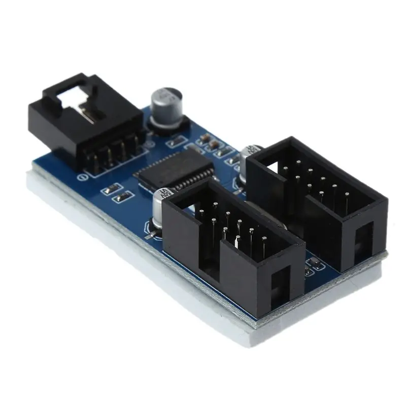 Материнская плата USB 9Pin Интерфейс заголовок сплиттер отклонения в размерах на 1-2