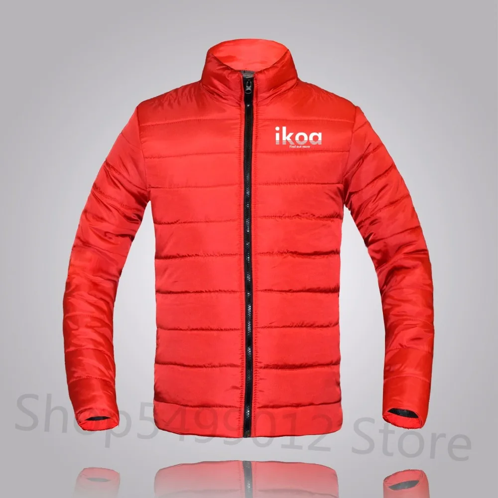 Новинка, мужская повседневная одежда на молнии, модные жаккардовые толстовки с капюшоном, флисовая куртка с принтом IKOA, осенне-зимнее пальто