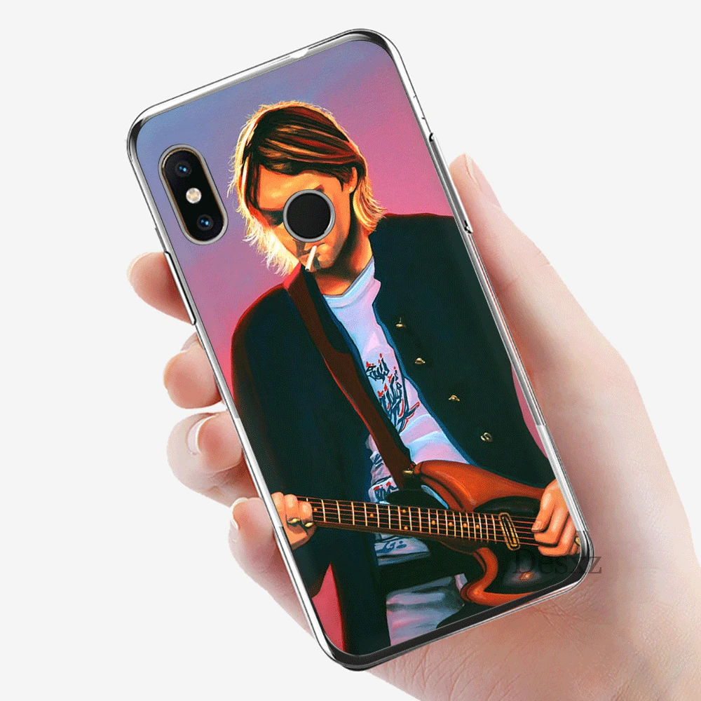 Чехол для мобильного телефона из ТПУ для Xiaomi Redmi Note 7 8 Pro 4 Note 4X5 5A 6 Cover Nirvana Kurt Cobain Shell