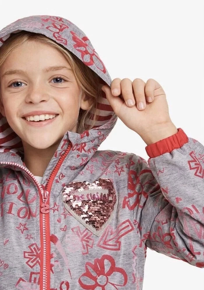 2020 г. DESIGUAL внешняя торговля в Испании однотонная эластичная куртка с капюшоном и