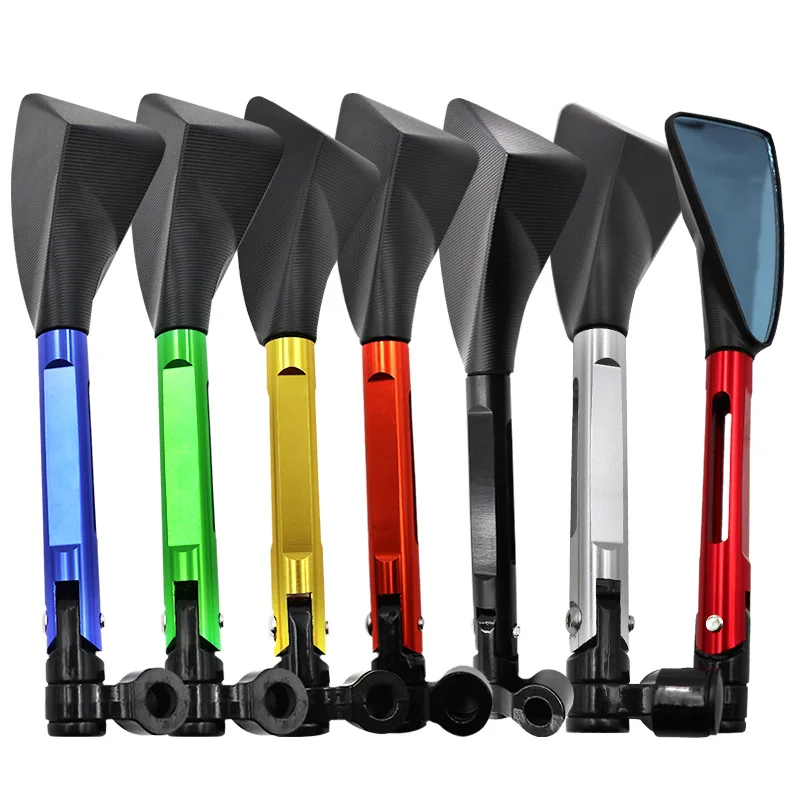 Мотоциклетное треугольное боковое зеркало заднего вида с ЧПУ черный