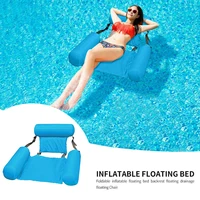 summer inflatable folding floating row swimming pool water hammock air mattresses bed beach water sports lounger chair mat 2021