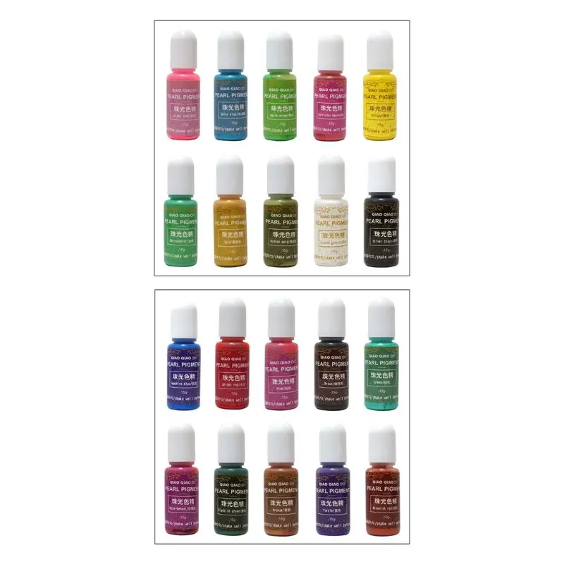 

10 Pcs/set DIY Crystal Epoxy Handmade Jewelry Making Oily Pearlescent Pigment Resin Crafts Accessories