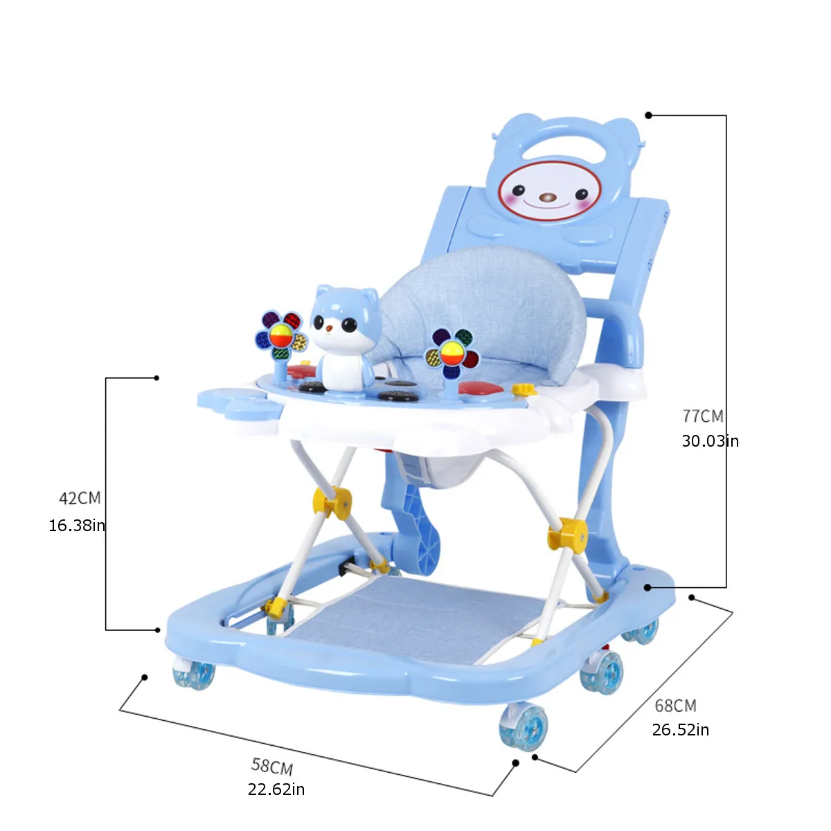 

AU Fast-shipping 4 in 1 Baby Walker 6-18 Months Anti-rollover Multifunctional Scooter Child Walk Toy Car