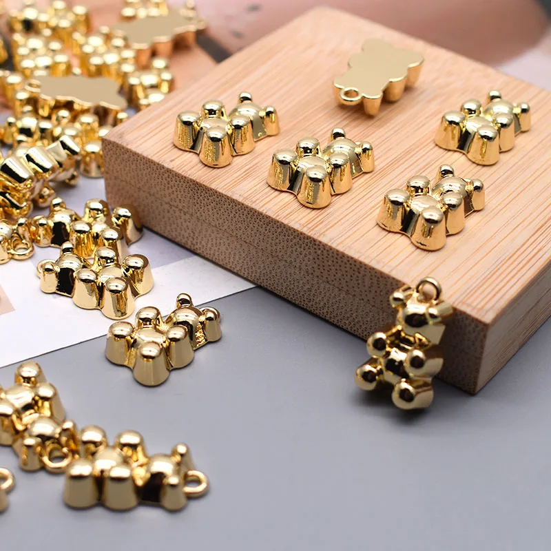 

10pcs 18X10mm Mini Bear Charm Jewelry Charms Pendant Alloy Bear Charms Pendant For Jewelry Making Cute Earrings Necklaces