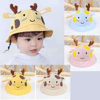 4 colors baby childrens fisherman hats cute kids 1 2 years old shading sun protection cartoon giraffe boys gilrs gifts outside