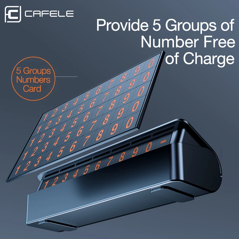 cafele car temporary parking card holder magnetic hide phone number card plate parking card automotive interior accessories free global shipping