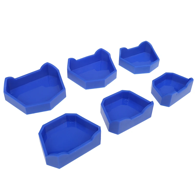 

6Pcs/set Dental Mold Plaster Base Denture Tray Dental Lab Former Base Kit Oral Hygiene Care 3 Sizes Dental Model Base Set