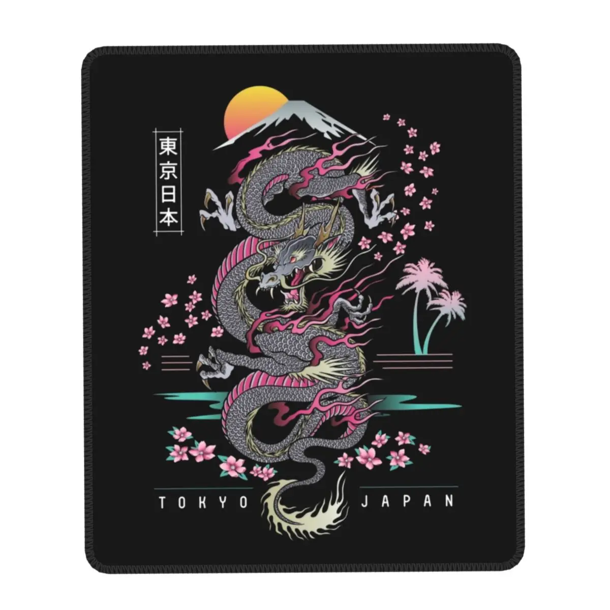 

Tokyo Japan Dragon Gamer Mouse Pad Anti-Slip Rubber Lockedge Mousepad Office Laptop Computer Keyboard Desk Pad Decor Cover