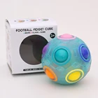 Сферический волшебный куб шар Радужный футбол антистресс рельефный вращающийся шарик Пазлы для детей развивающая интеллектуальная игра детские игрушки