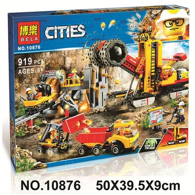 

New 919pcs Compatible 60188 Mining Experts Site City Mining Building Blocks Bricks Toys Model for Children Christmas Gifts
