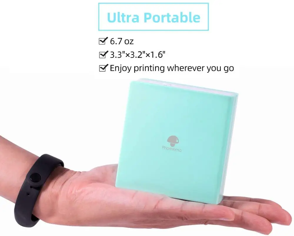 Оригинальный портативный карманный принтер Phomemo M02 фото мини Bluetooth 4 0 DIY мобильные