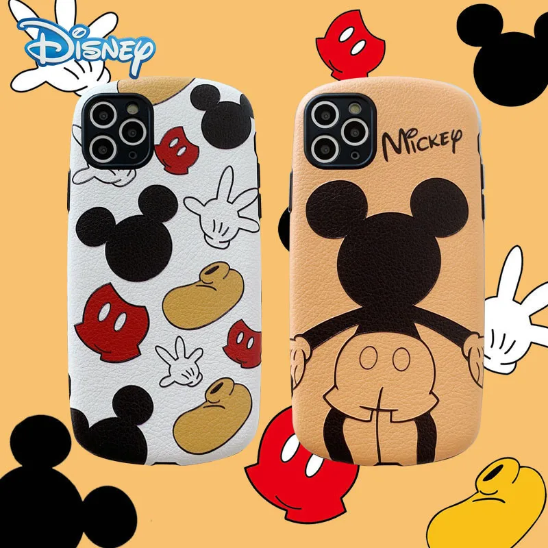 

Disney Mickey Minnie Cartoon Mobile Phone Case for iPhone 13 13pro 13mini 13pro max Plus Cute Couples Anti-fall Cellphone Shell