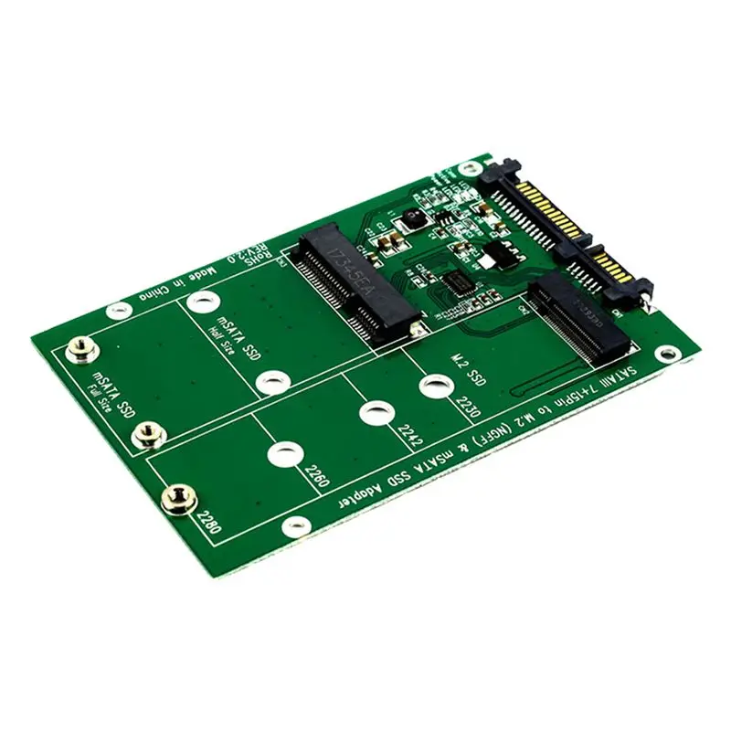 Новая замена NGFF M.2 B + M KEY или mSATA SSD к SATA III 3 адаптерной карте|Кабели для MP3/MP4-плееров|
