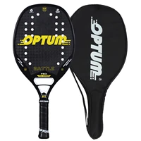 optum battle 12k carbon fiber rough surface pro beach tennis racket with cover bag