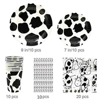 serves 10 guest tableware cow party decoration of the cow lola cow plate cup napkins straws baby shower kids birthday decoration