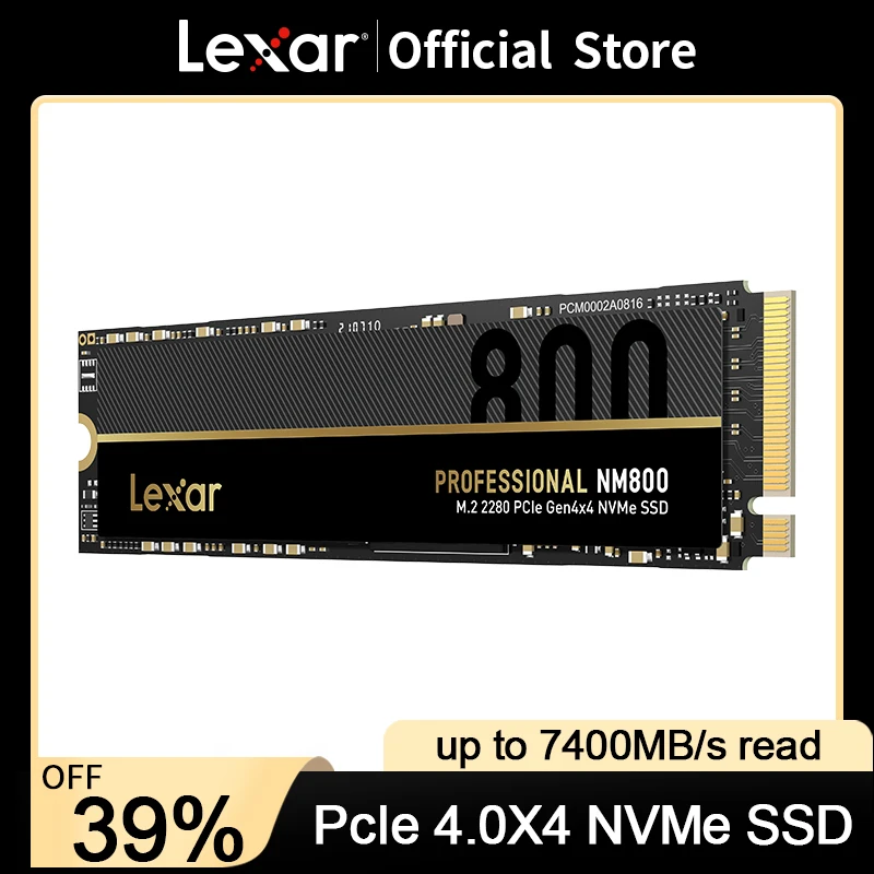 

Твердотельный накопитель Lexar NM800 pcie4.0 m2 NVME 512 ГБ ТБ, Внутренний твердотельный накопитель M.2 SSD PCIE 2280, жесткий диск PS5