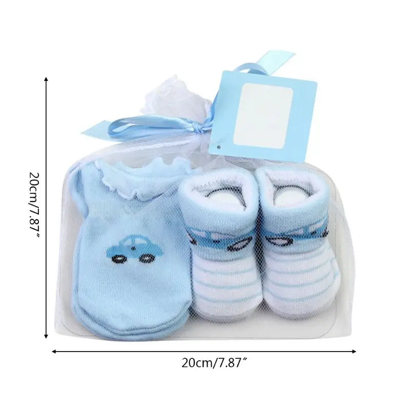 

1 Set Baby Cotton Socks + Anti-Scratch Gloves Set for Baby Infant 0-6 Months Newborn Gift Baby Accessories