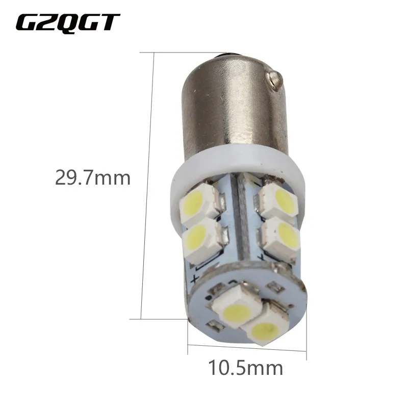 10pcs BA9S 10SMD 3528 1210 Wedge LED License Plate Lights T4W 10LED 10 Smd 194 168 DC12v Clearance Lamps Interior Bulbs | Автомобили и