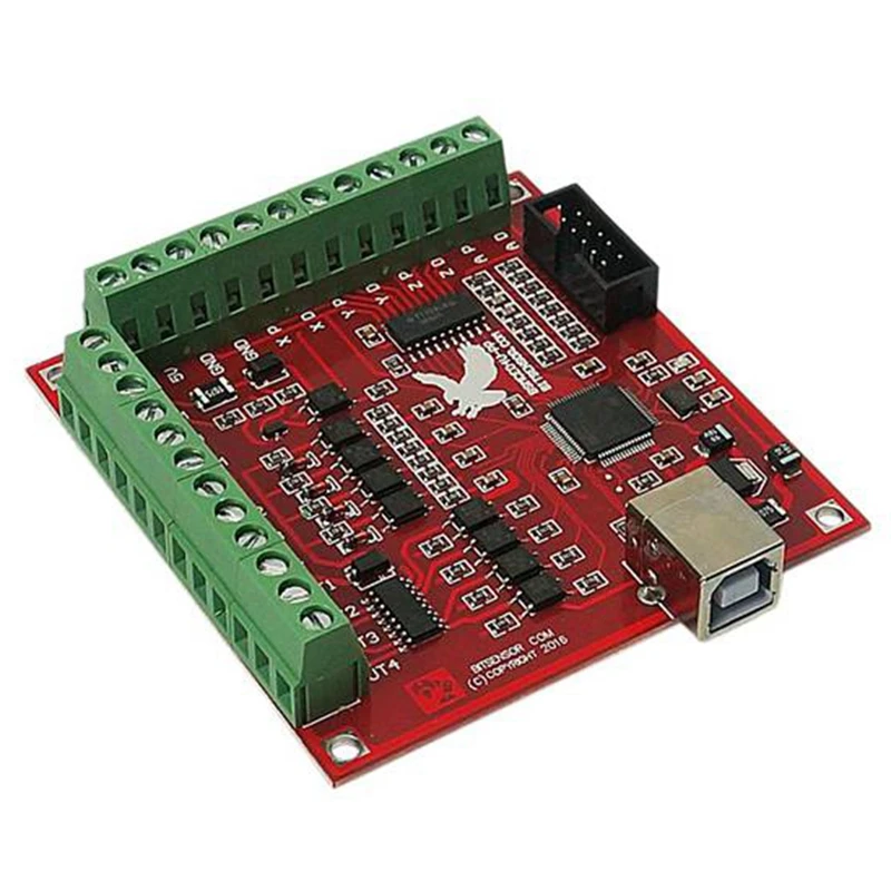 Топ Cnc Usb 4 Axis Mach3 100 Khz карта управления движением Breakout Board 12-24V с Jog обработчиком для