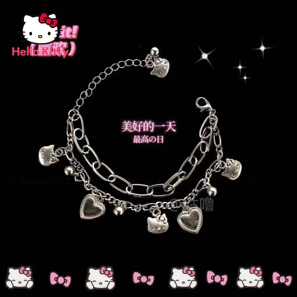 

Hello Kitty Girlfriend Couple Gift Cartoon Cute Creative Love Alloy Bracelet