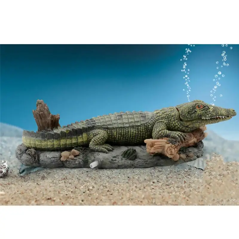 Аэратор для аквариума из искусственной смолы крокодил аэратор ландшафта