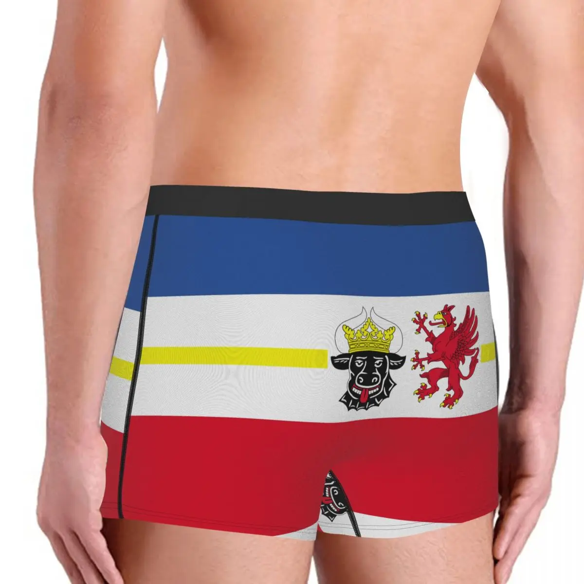 Flag Of Mecklenburg-Western Pomerania (state) Men's Boxer Briefs German states Humor Men's boxer leggings