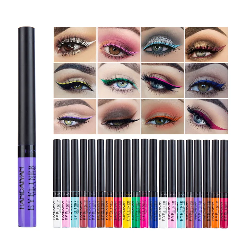 

12 Colors Matte Color Eyeliner Kit Makeup Waterproof Colorful Eye Liner Pen