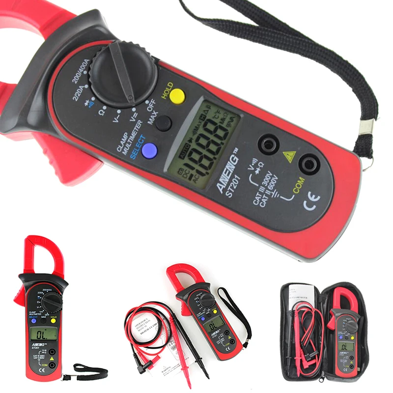 

Digital LCD Disaplay Clamp AC/DC Multimeter Amp Volt Meter Resistance Tester